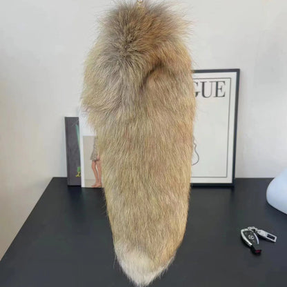 Real Fur Fox Tail Key Chain