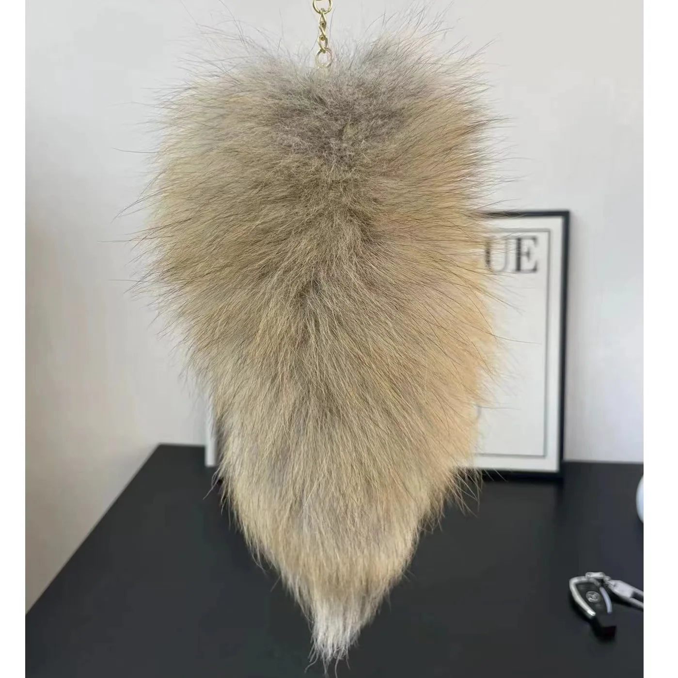 Real Fur Fox Tail Key Chain