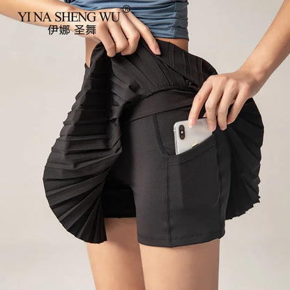 Athletic Running Short Quick Dry Skort With Pockets