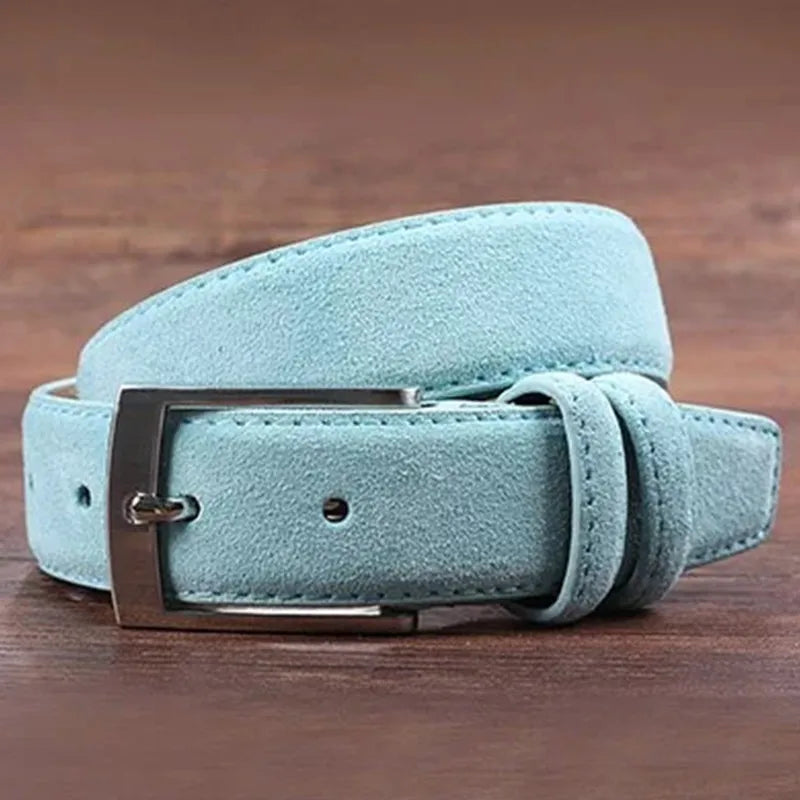 Cow Genuine Leather For Man And Lady With Oxford Fabric Strap