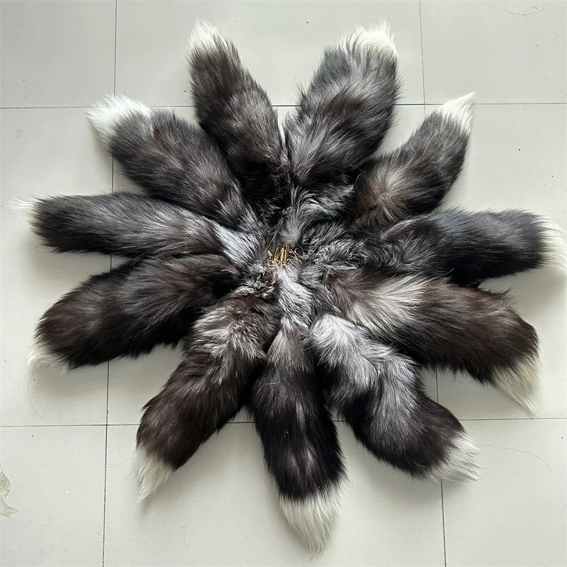 fox fur tail keychain